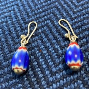 Authentic West African hand-made Earrings. Never worn.  Sterling Silver pierced